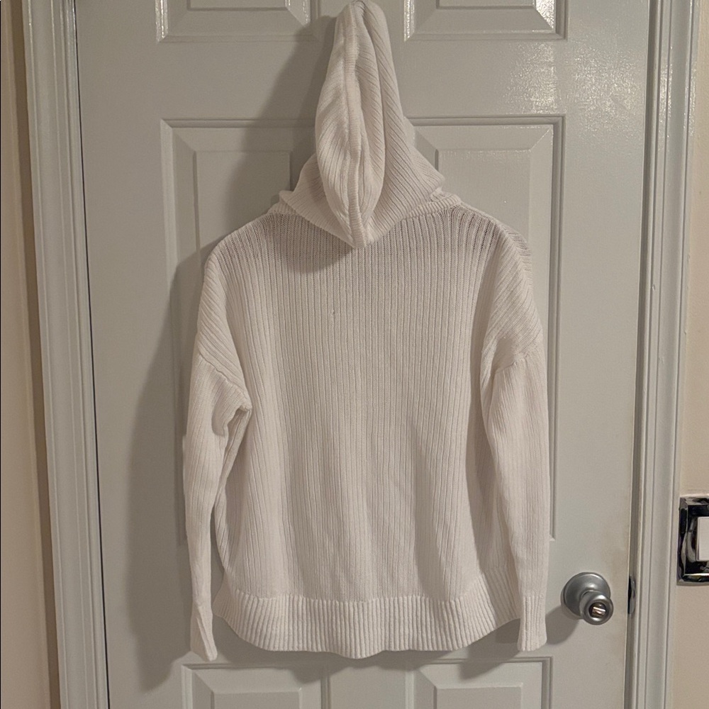 Make offer! Haven Well Within White Knit Hoodie pullover Sweater XS fits Medium - Picture 5 of 10